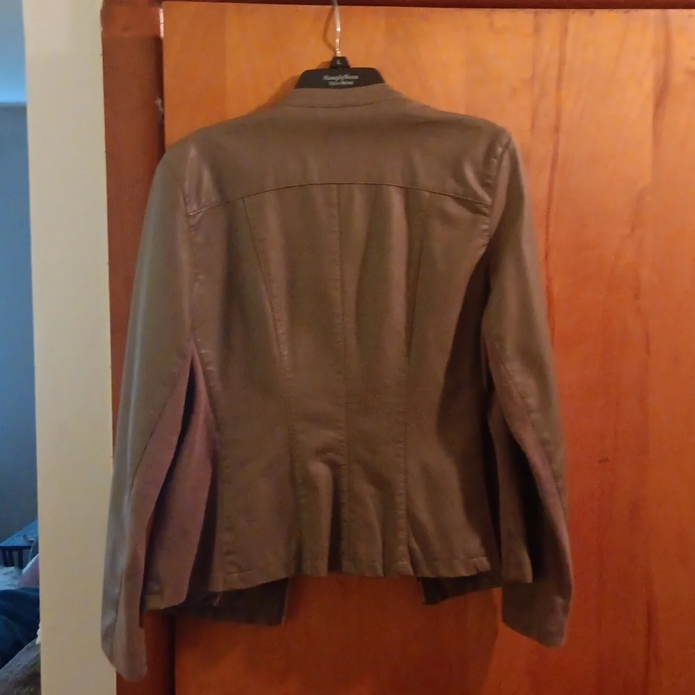 Express Olive Gray Bomber Jacket - Picture 3 of 3